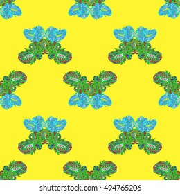 Butterfly doodle seamless pattern zentangle inspired art for new backdrop. Decorative hand drawn background can be used for wallpaper, pattern fills, web page background, surface textures and other