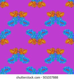 Butterfly doodle seamless pattern zentangle inspired art for new backdrop. Decorative hand drawn background can be used for wallpaper, pattern fills, web page background, surface textures and other