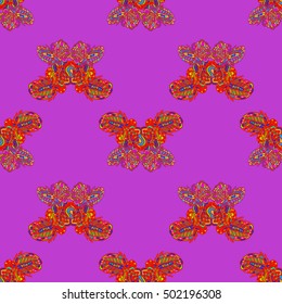 Butterfly doodle seamless pattern zentangle inspired art for new backdrop. Decorative hand drawn background can be used for wallpaper, pattern fills, web page background, surface textures and other