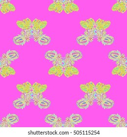 Butterfly doodle seamless pattern zentangle inspired art for new backdrop. Decorative hand drawn background can be used for wallpaper, pattern fills, web page background, surface textures and other