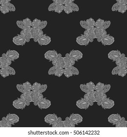 Butterfly doodle seamless pattern zentangle inspired art for new backdrop. Decorative hand drawn background can be used for wallpaper, pattern fills, web page background, surface textures and other