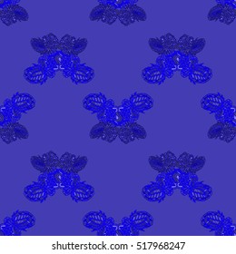 Butterfly doodle seamless pattern zentangle inspired art for new backdrop. Decorative hand drawn background can be used for wallpaper, pattern fills, web page background, surface textures and other