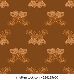 Butterfly doodle seamless pattern zentangle inspired art for new backdrop. Decorative hand drawn background can be used for wallpaper, pattern fills, web page background, surface textures and other