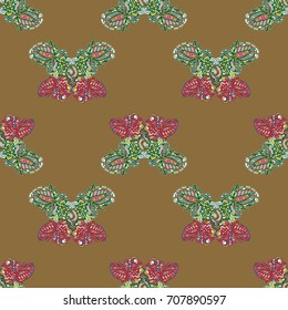 Butterfly doodle seamless pattern zentangle inspired art for new backdrop. Decorative hand drawn background can be used for wallpaper, pattern fills, web page background, surface textures and other