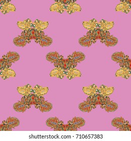 Butterfly doodle seamless pattern zentangle inspired art for new backdrop. Decorative hand drawn background can be used for wallpaper, pattern fills, web page background, surface textures and other