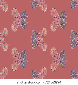 Butterfly doodle seamless pattern zentangle inspired art for new backdrop. Decorative hand drawn background can be used for wallpaper, pattern fills, web page background, surface textures and other