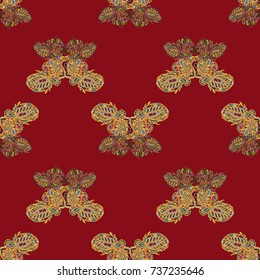 Butterfly doodle seamless pattern zentangle inspired art for new backdrop. Decorative hand drawn background can be used for wallpaper, pattern fills, web page background, surface textures and other