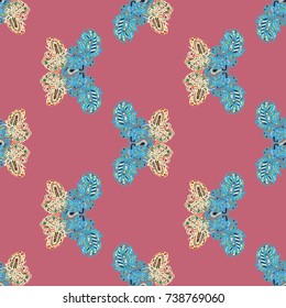 Butterfly doodle seamless pattern zentangle inspired art for new backdrop. Decorative hand drawn background can be used for wallpaper, pattern fills, web page background, surface textures and other