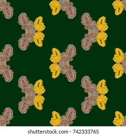 Butterfly doodle seamless pattern zentangle inspired art for new backdrop. Decorative hand drawn background can be used for wallpaper, pattern fills, web page background, surface textures and other