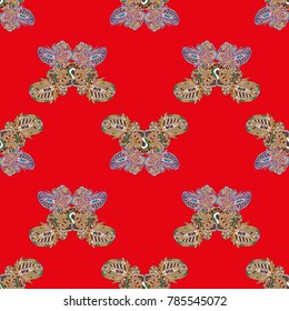 Butterfly doodle seamless pattern zentangle inspired art for new backdrop. Decorative hand drawn background can be used for wallpaper, pattern fills, web page background, surface textures and other