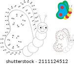 Butterfly. Dot to dot educational game for kids, task is to connect dots by numbers.