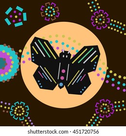 Butterfly in Dot Painting