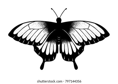 butterfly dot tattoo