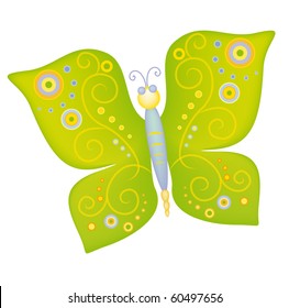 The butterfly drawing pattern design illustration vector