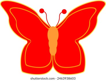 butterfly, butterfly drawing, red butterfly