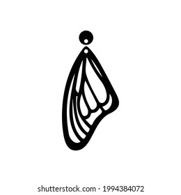butterfly earring jewerly vector illustration design eps.10