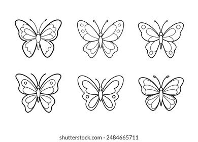 mariposa fácil y simple niños dibujo