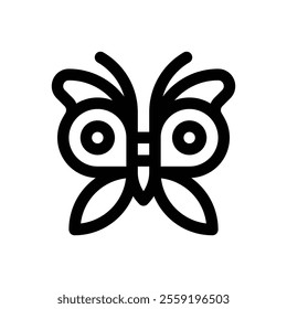 Butterfly. Editable stroke vector icon.