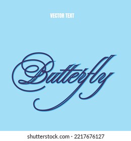 Butterfly editable vector text effect