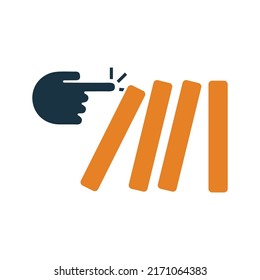 Butterfly effect icon. Simple editable vector graphics.