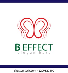 Butterfly Effect Logo Vector Element. Butterfly logo template