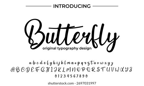 Butterfly - Elegant Script Font for Smooth Handwritten Design and Creative Typography