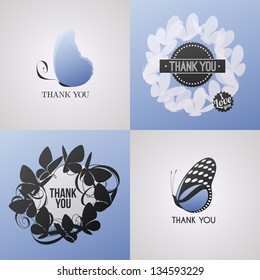 Butterfly. Elements for design. Vector illustration