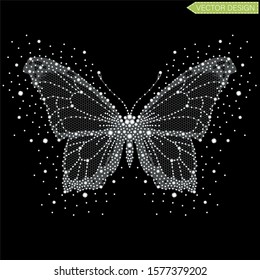 butterfly embellishment stud and stone print