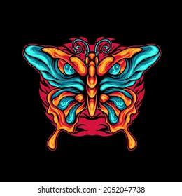 Butterfly With Eye Illustration for your business or merchandise