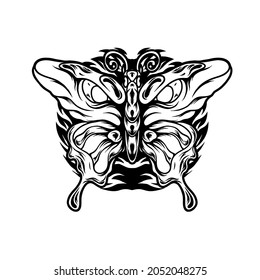 Butterfly With Eye Silhoutte Illustration for your business or merchandise