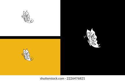 butterfly and eyes vector outline design
