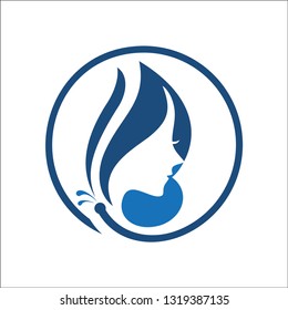 butterfly and face beauty logo