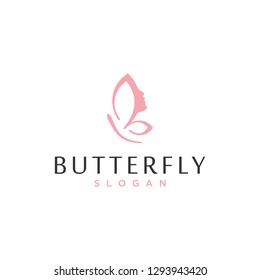 butterfly face logo design