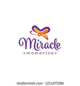 Butterfly fancy shop typography logo design