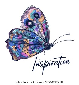 Butterfly fashion vector illustration hand drawn style, inspiration