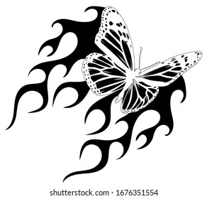 Butterfly-glänzender Hintergrund für Design-Vektorillustration-Illustration
