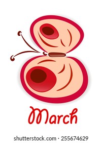 Butterfly figure 8 card 8 March