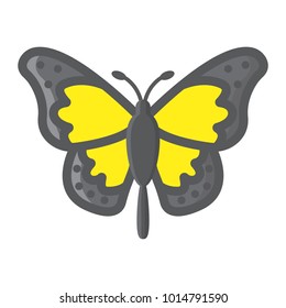 Butterfly filled outline icon, easter and holiday, insect sign vector graphics, a colorful line pattern on a white background, eps 10.