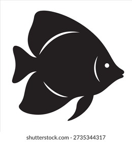 Butterfly fish illustration vector art silhouette