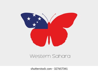 A Butterfly with the flag of Western Samoa
