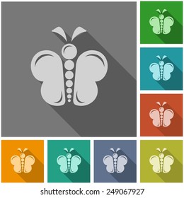 Butterfly flat icon