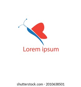 butterfly flat logo or minimalist logo