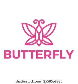 butterfly flat minimalist logo design