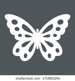 Butterfly flat silhouette, vector illustration svg