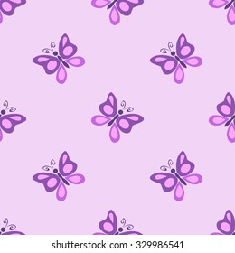 Butterfly flies, seamless pattern with butterflies