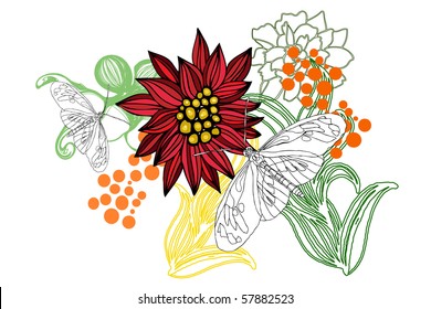 butterfly and flower