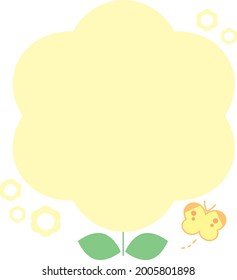 Butterfly and flower copy space 