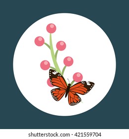 butterfly and flower design 