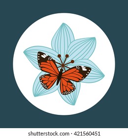 butterfly and flower design 