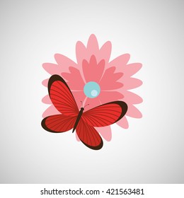 butterfly and flower design 